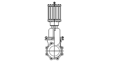 wafer knife gate valve